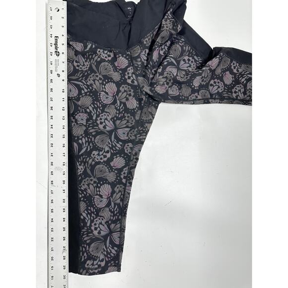 Torrid Women Leggings Pants Plus 2X Black Butterfly Print Hit At Calf Gym Active - Picture 4 of 7